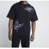 Black Regular Fit Crane Graphic T-Shirt